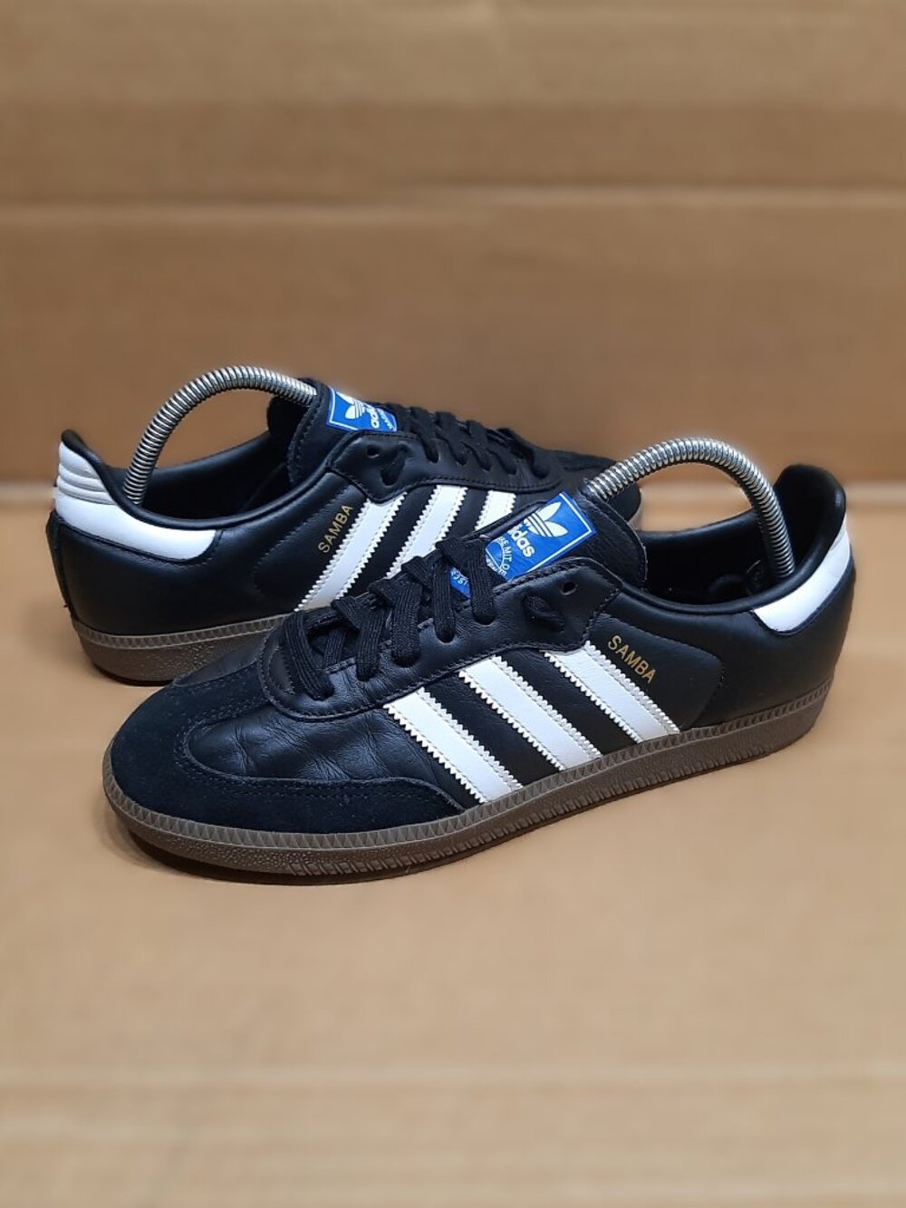 Adidas Samba OG Black White Athletic Leather Sneakers ♀️ Womens Size 9 #3089 - Picture 14 of 16